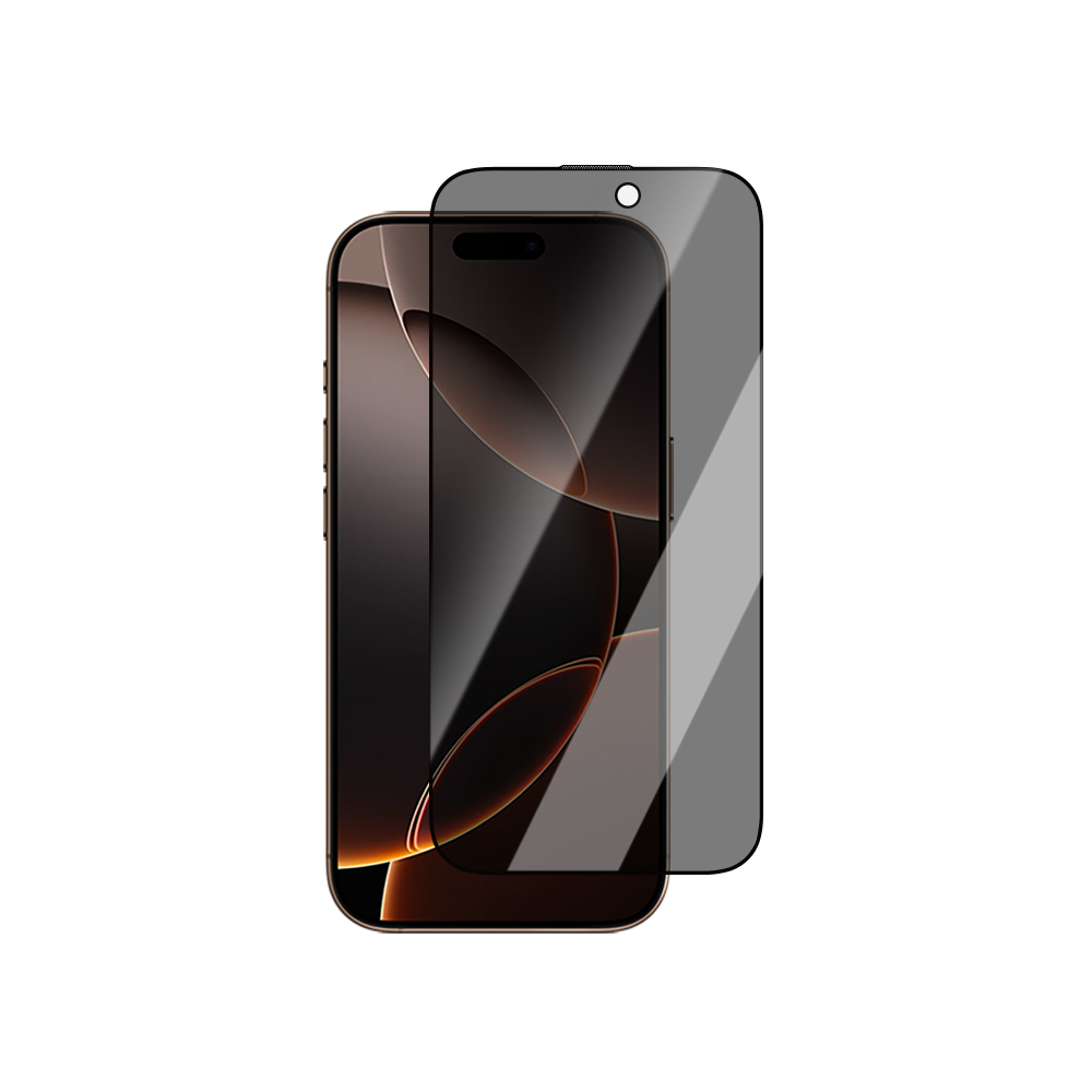 Apple iPhone 16 Plus CaseWorld Crystal Shadow Serisi Safir Coating 0.15mm 3D Privacy Temperli Cam Ekran Koruyucu