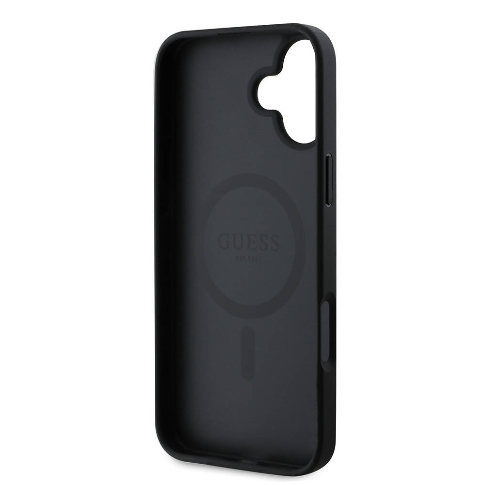 Apple iPhone 16 Plus Kılıf Guess Orjinal Lisanslı M-safe Şarj Özellikli 4G Şerit Tasarımlı Printed Kapak - Görsel 14