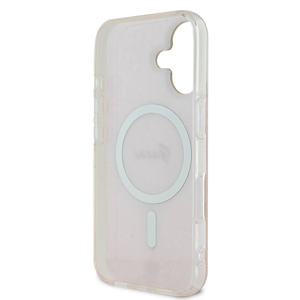 Apple iPhone 16 Plus Kılıf Guess Orjinal Lisanslı M-safe Şarj Özellikli Yazı Logolu 4G Desenli Kapak - Görsel 15