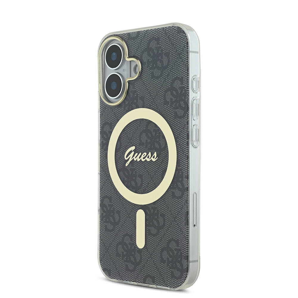Apple iPhone 16 Plus Kılıf Guess Orjinal Lisanslı M-safe Şarj Özellikli Yazı Logolu 4G Desenli Kapak - Görsel 18