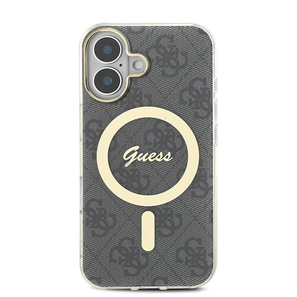 Apple iPhone 16 Plus Kılıf Guess Orjinal Lisanslı M-safe Şarj Özellikli Yazı Logolu 4G Desenli Kapak - Görsel 19