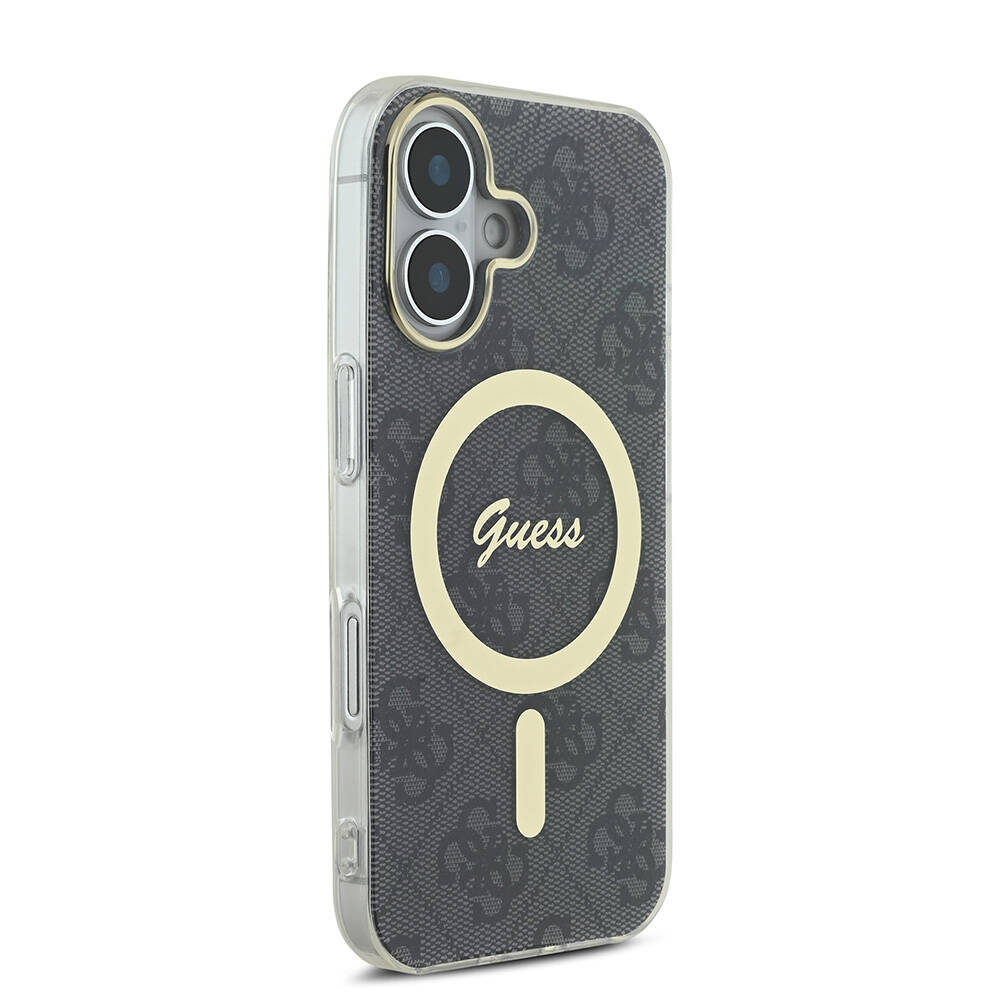 Apple iPhone 16 Plus Kılıf Guess Orjinal Lisanslı M-safe Şarj Özellikli Yazı Logolu 4G Desenli Kapak - Görsel 20