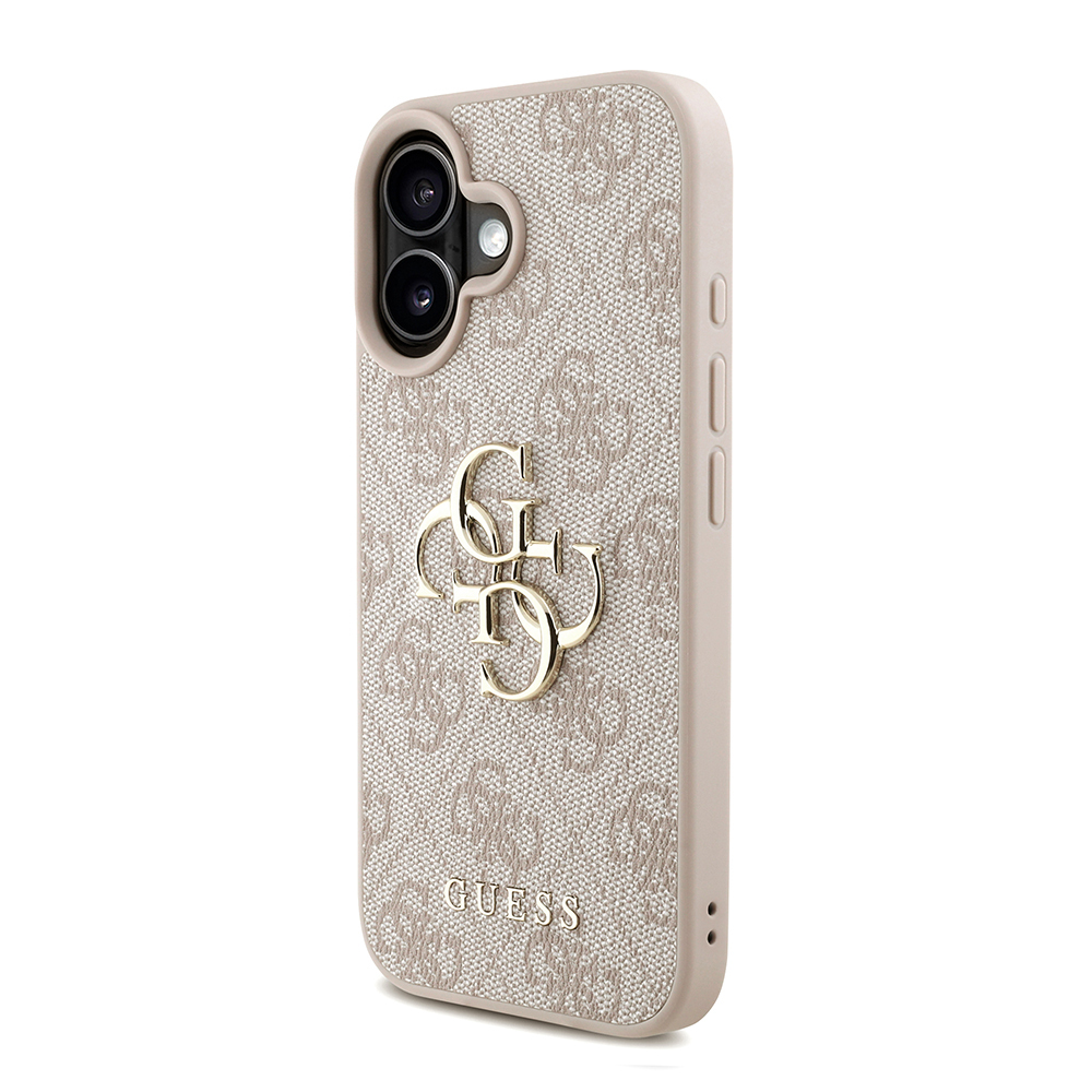 Apple iPhone 16 Plus Kılıf Guess Orjinal Lisanslı PU Deri Bilek Askı İpli Metal Büyük 4G ve Yazı Logolu Kapak - Görsel 3