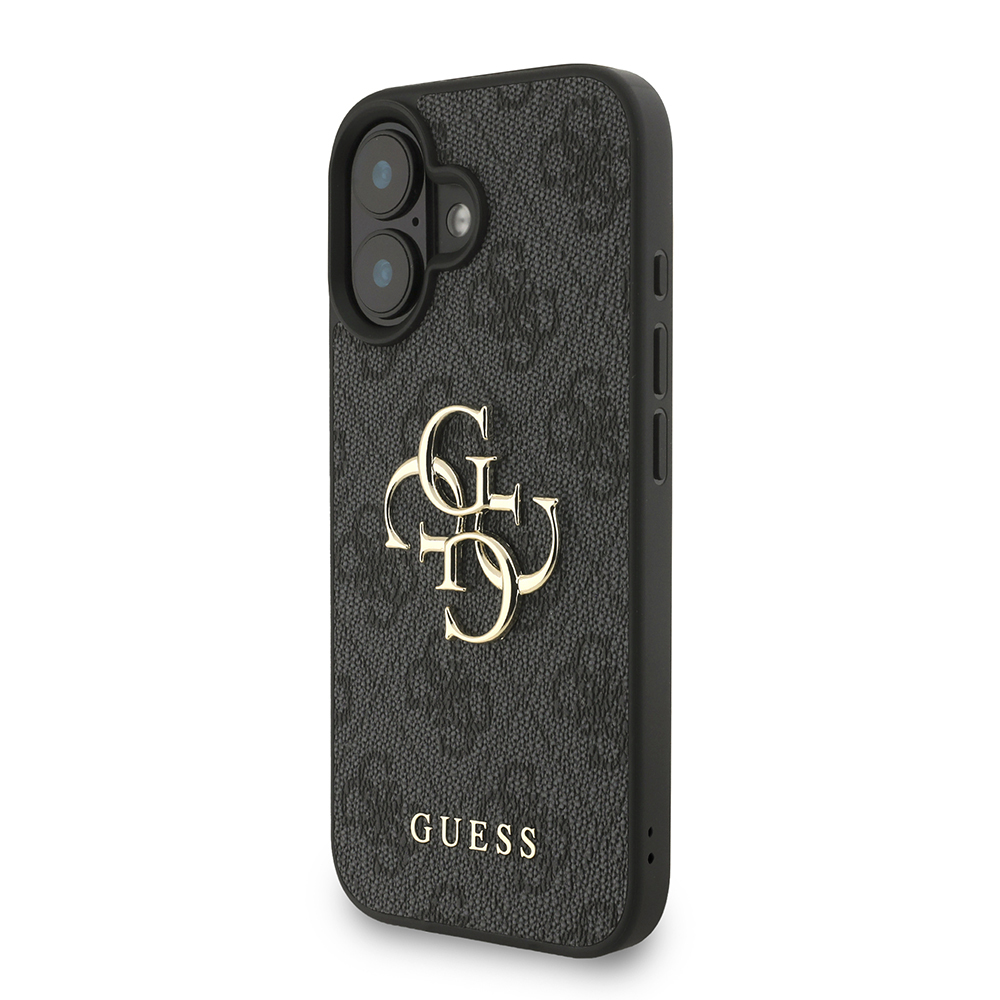 Apple iPhone 16 Plus Kılıf Guess Orjinal Lisanslı PU Deri Bilek Askı İpli Metal Büyük 4G ve Yazı Logolu Kapak - Görsel 10