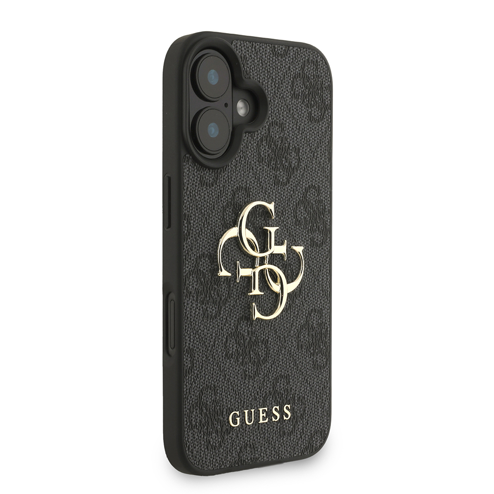 Apple iPhone 16 Plus Kılıf Guess Orjinal Lisanslı PU Deri Bilek Askı İpli Metal Büyük 4G ve Yazı Logolu Kapak - Görsel 11