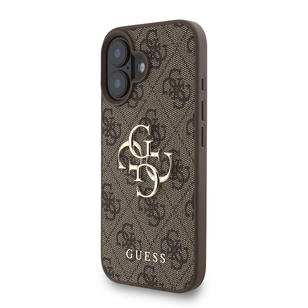 Apple iPhone 16 Plus Kılıf Guess Orjinal Lisanslı PU Deri Bilek Askı İpli Metal Büyük 4G ve Yazı Logolu Kapak - Görsel 17