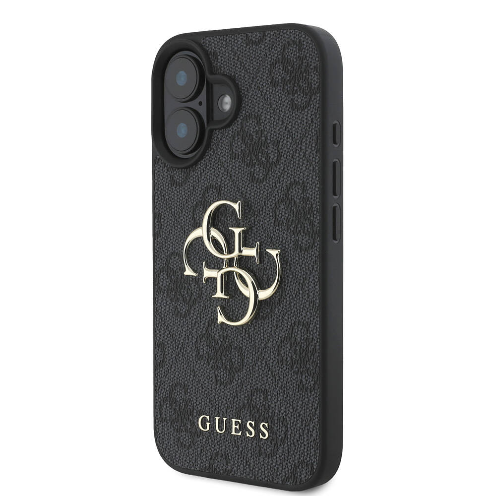 Apple iPhone 16 Plus Kılıf Guess Orjinal Lisanslı PU Deri 4G Desenli Metal Büyük 4G ve Yazı Logolu Kapak - Görsel 2