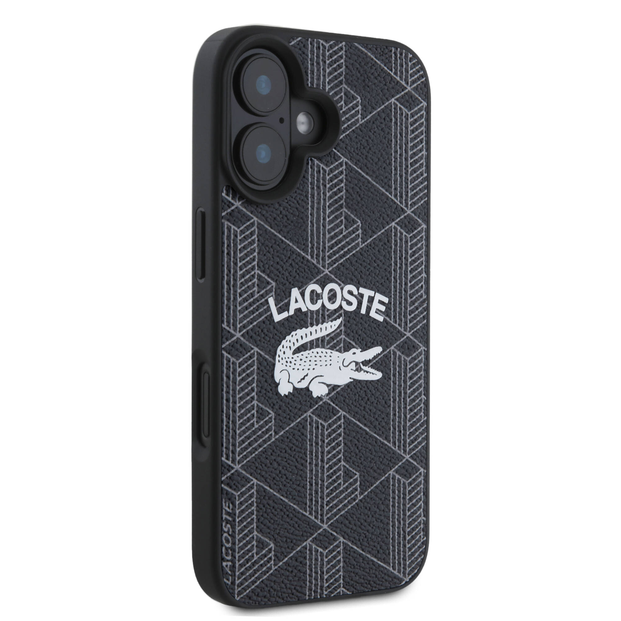 Apple iPhone 16 Plus Kılıf Lacoste Orjinal Lisanslı M-safe Şarj Özellikli Mono Vintage Logo Kapak - Görsel 4
