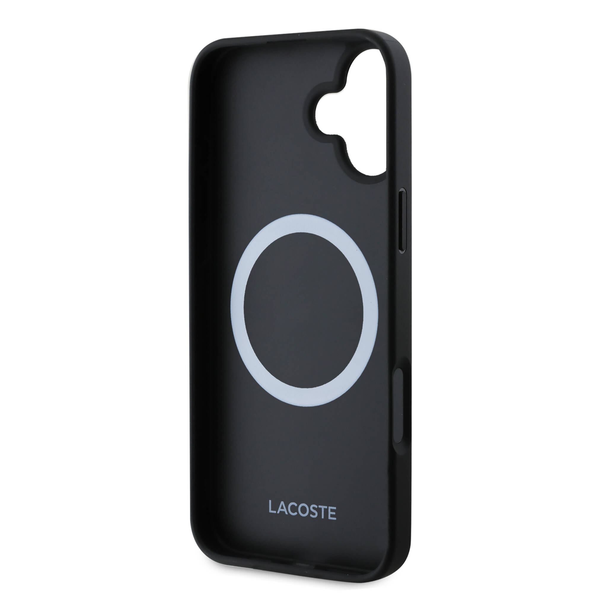 Apple iPhone 16 Plus Kılıf Lacoste Orjinal Lisanslı M-safe Şarj Özellikli Mono Vintage Logo Kapak - Görsel 7