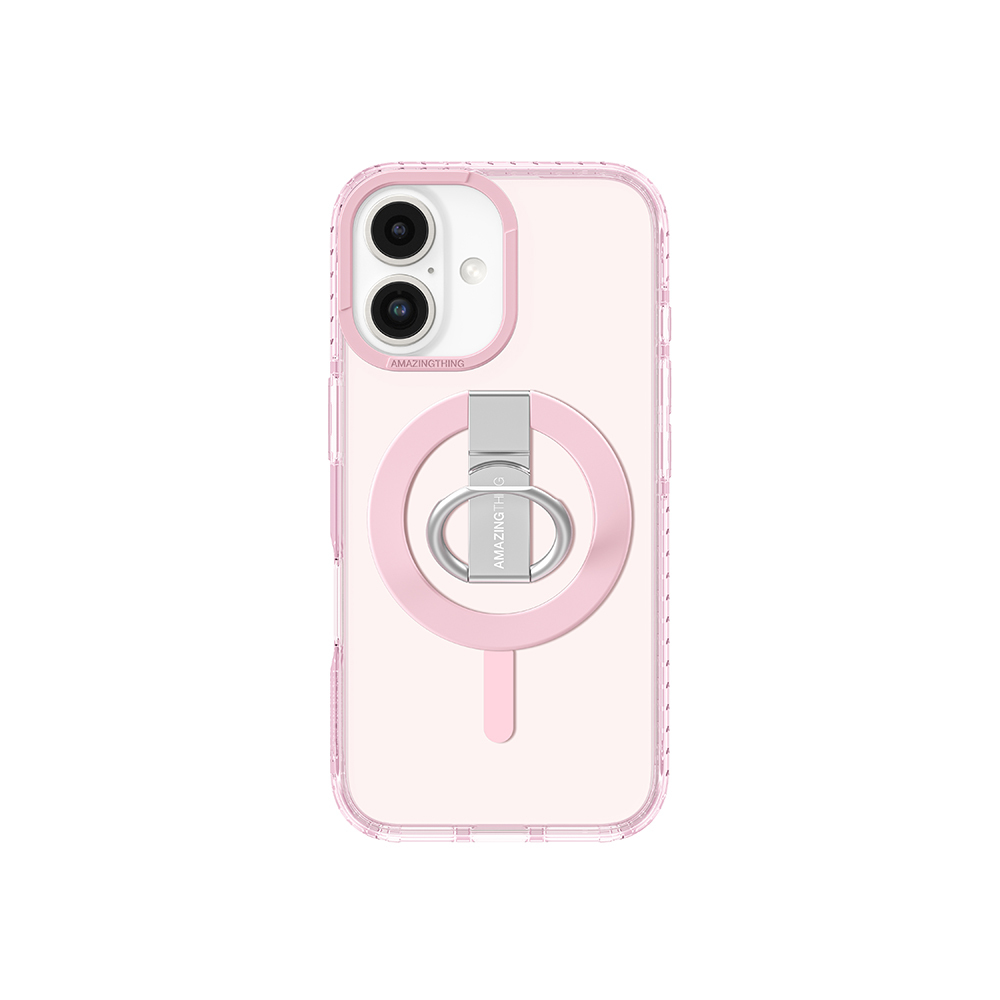Apple iPhone 16 Plus Kılıf M-safe Şarj Özellikli Yüzük Standlı Amazingthing Titan Pro Serisi Kapak