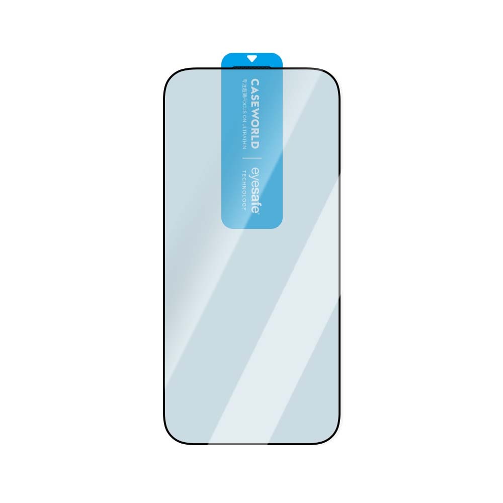 Apple iPhone 16 Pro CaseWorld 3D Eyesafe Mavi Işık Teknolojili 0.15mm Temperli Cam Ekran Koruyucu + Uygulama Aparatı - Görsel 5