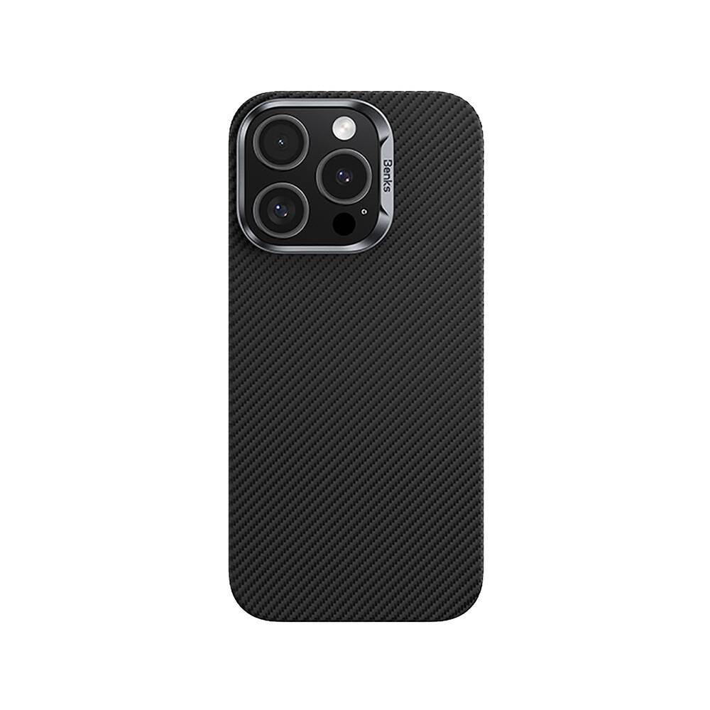 Apple iPhone 16 Pro Kılıf Benks M-safe Şarj Özellikli Magnetik ArmorAir 600D Kevlar Fiber Kapak - Görsel 6