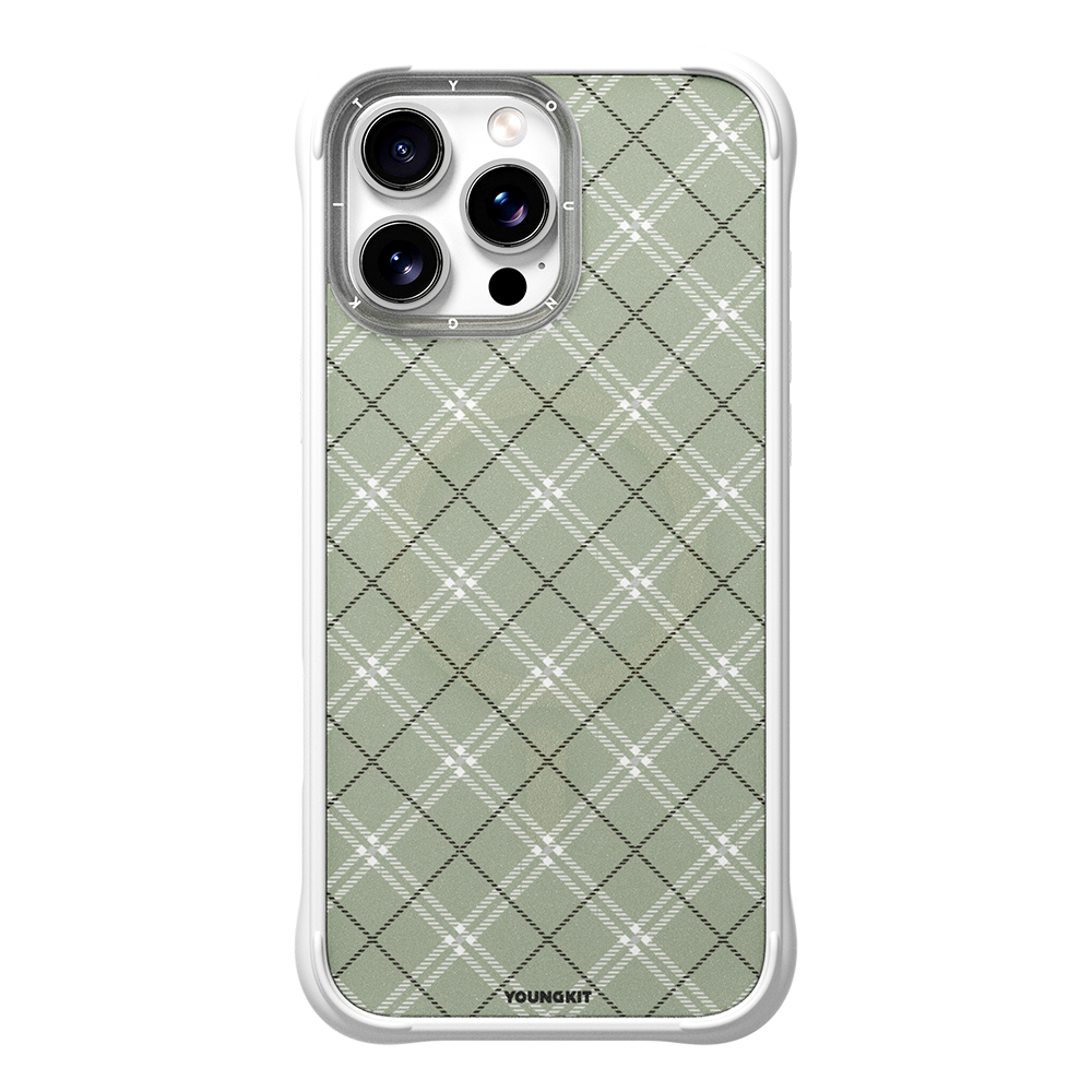 Apple iPhone 16 Pro Kılıf M-safe Şarj Özellikli Youngkit Argyle Serisi Kapak