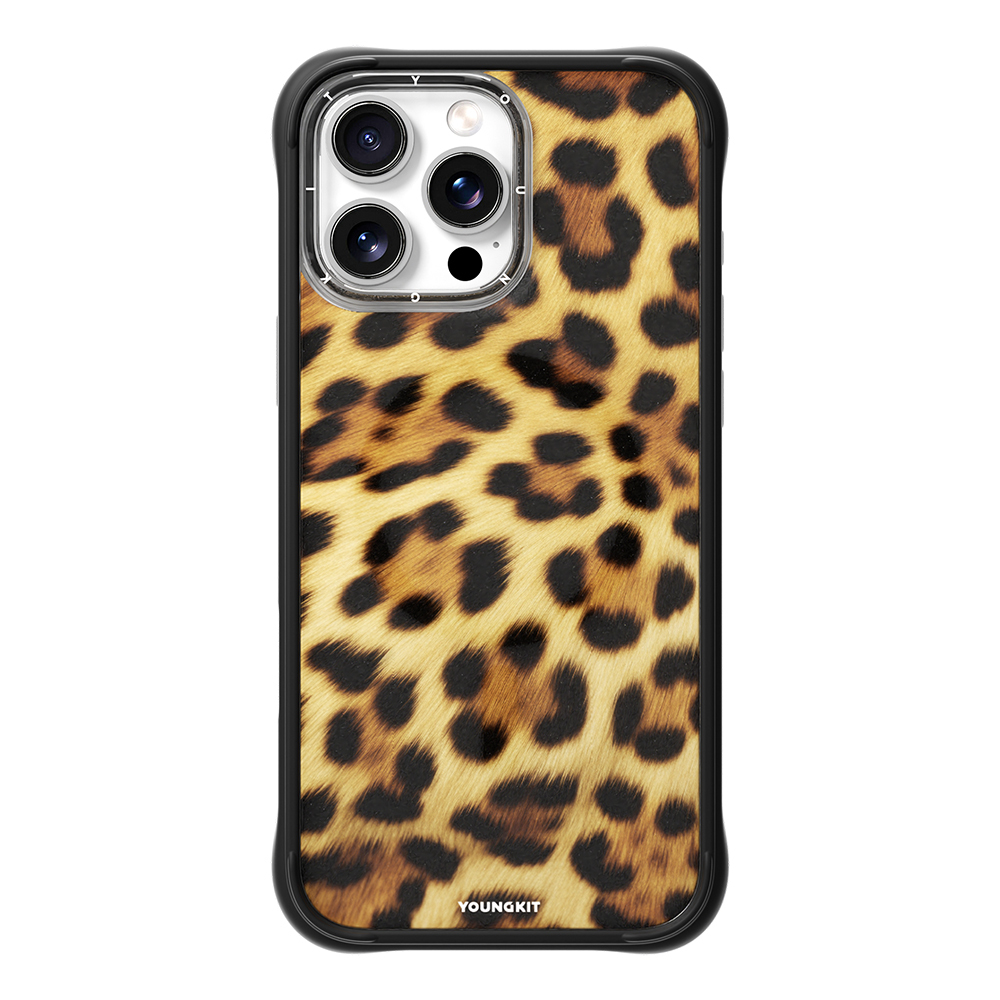 Apple iPhone 16 Pro Kılıf M-safe Şarj Özellikli Youngkit Leopard Serisi Kapak