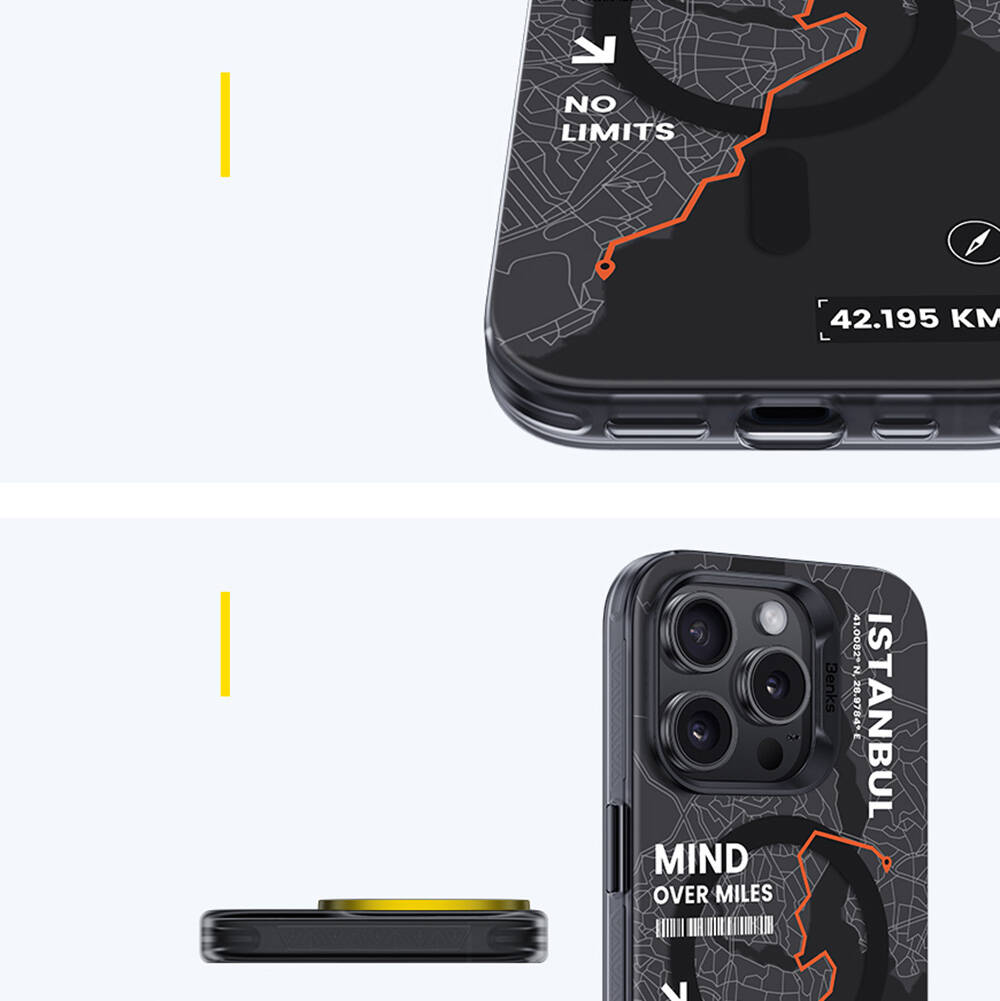 Apple iPhone 16 Pro Kılıf M-safe Şarj Özellikli Benks City Serisi Kapak