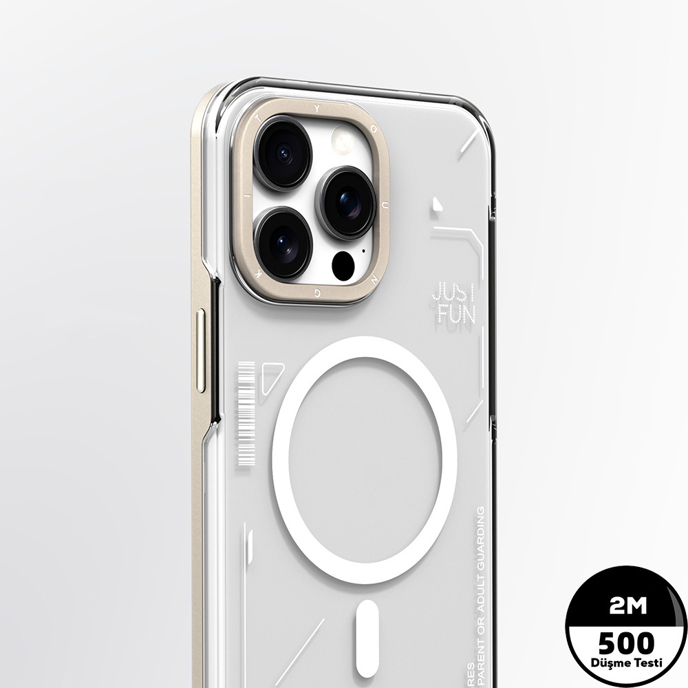 Apple iPhone 16 Pro Kılıf M-safe Şarj Özellikli Çıkarılabilir Arka Yüzeyli Youngkit Mecha Kapak - Görsel 8