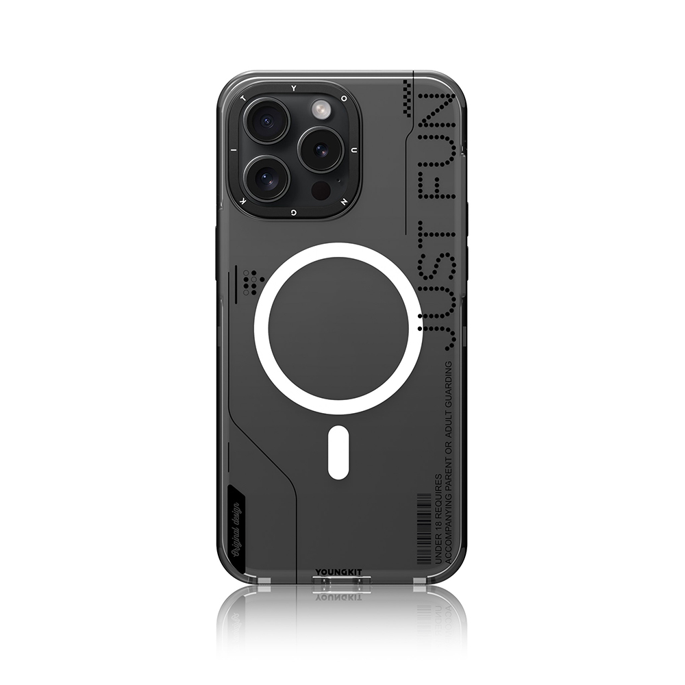 Apple iPhone 16 Pro Kılıf M-safe Şarj Özellikli Çıkarılabilir Arka Yüzeyli Youngkit Mecha Kapak - Görsel 13