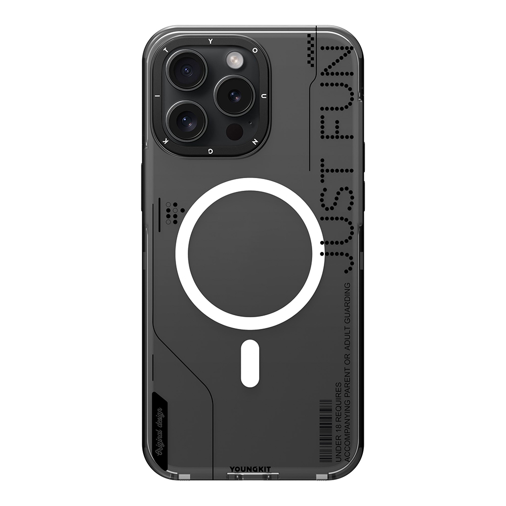 Apple iPhone 16 Pro Kılıf M-safe Şarj Özellikli Çıkarılabilir Arka Yüzeyli Youngkit Mecha Kapak - Görsel 14