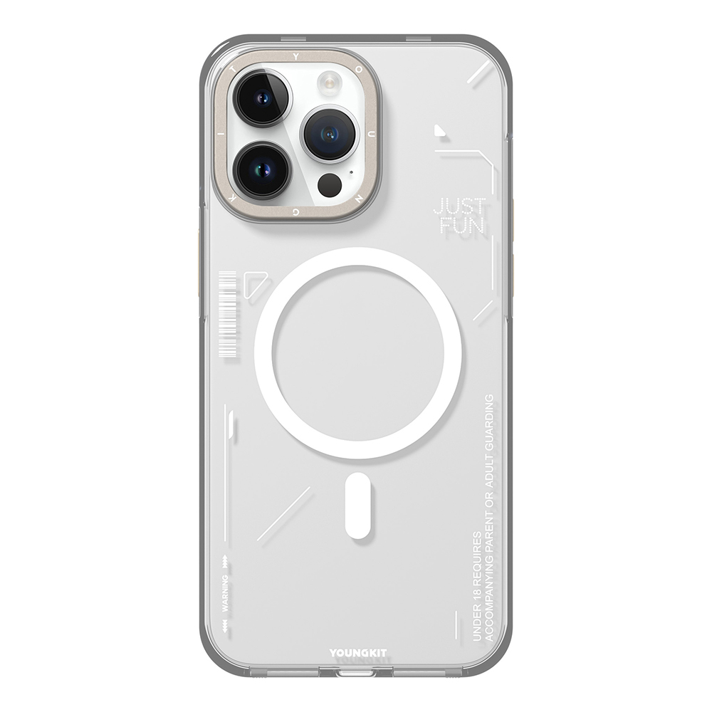 Apple iPhone 16 Pro Kılıf M-safe Şarj Özellikli Çıkarılabilir Arka Yüzeyli Youngkit Mecha Kapak - Görsel 6