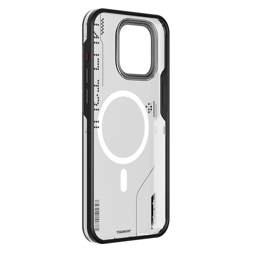 Apple iPhone 16 Pro Kılıf M-safe Şarj Özellikli Çıkarılabilir Arka Yüzeyli Youngkit Mecha Kapak - Görsel 4