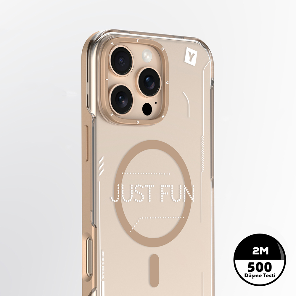 Apple iPhone 16 Pro Kılıf M-safe Şarj Özellikli Çıkarılabilir Arka Yüzeyli Youngkit Mecha Kapak - Görsel 19