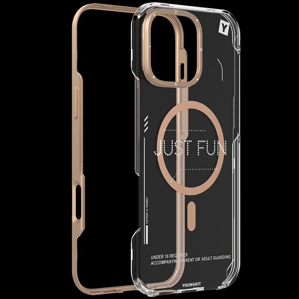 Apple iPhone 16 Pro Kılıf M-safe Şarj Özellikli Çıkarılabilir Arka Yüzeyli Youngkit Mecha Kapak - Görsel 20