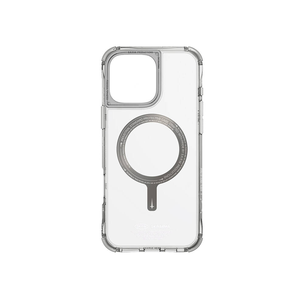 Apple iPhone 16 Pro Kılıf M-safe Şarj Özellikli Şeffaf Airbag Tasarımlı Skinarma Saido Prime Kapak