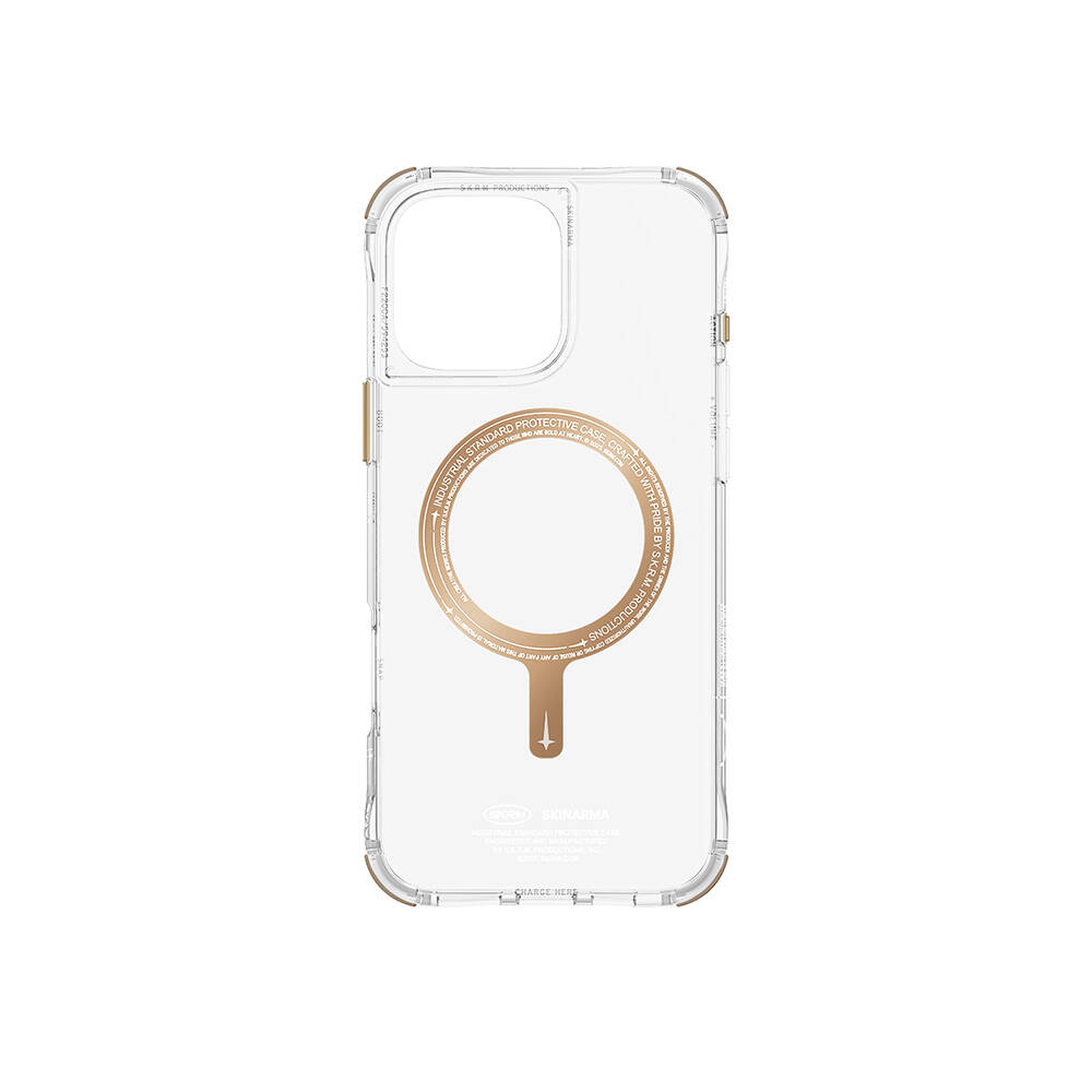 Apple iPhone 16 Pro Kılıf M-safe Şarj Özellikli Şeffaf Airbag Tasarımlı Skinarma Saido Prime Kapak
