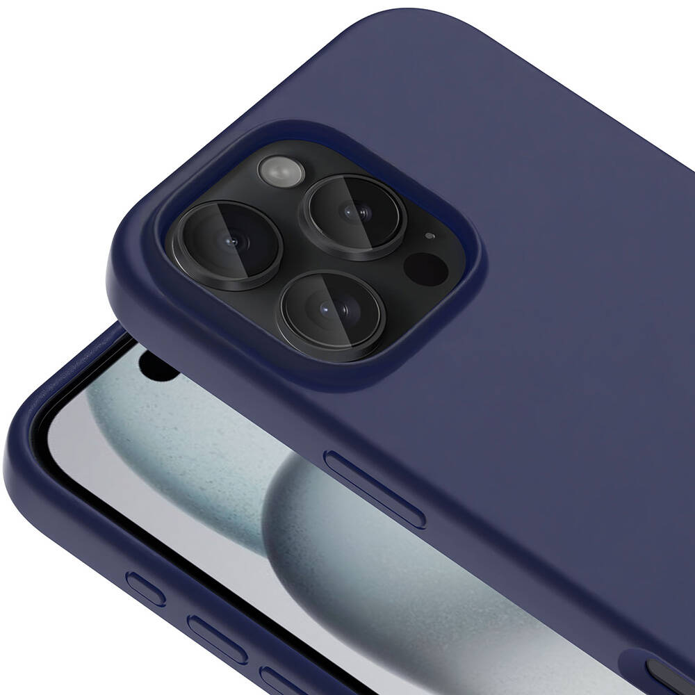 Apple iPhone 16 Pro Kılıf M-safe Şarj Özellikli Sıvı Teknolojili Silinebilir Sert Zore Kivi Kapak