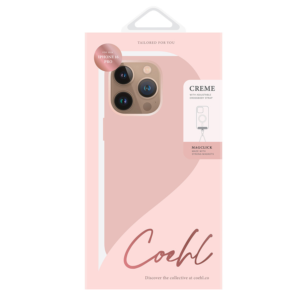 Apple iPhone 16 Pro Kılıf M-safe Şarj Özellikli Soft Arka Yüzey Askı İpli Coehl Creme Kapak - Görsel 9