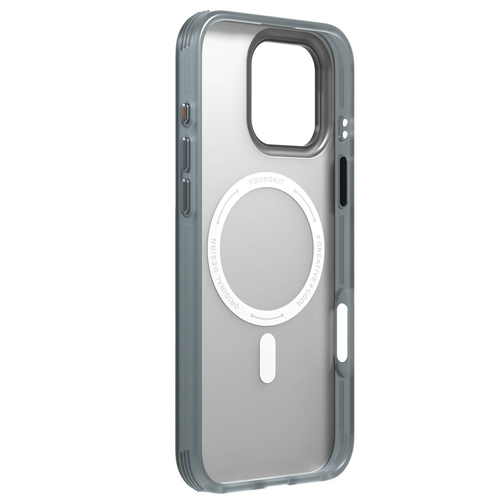 Apple iPhone 16 Pro Kılıf M-safe Şarj Özellikli Youngkit Literary Serisi Retro Magz Kapak - Görsel 5