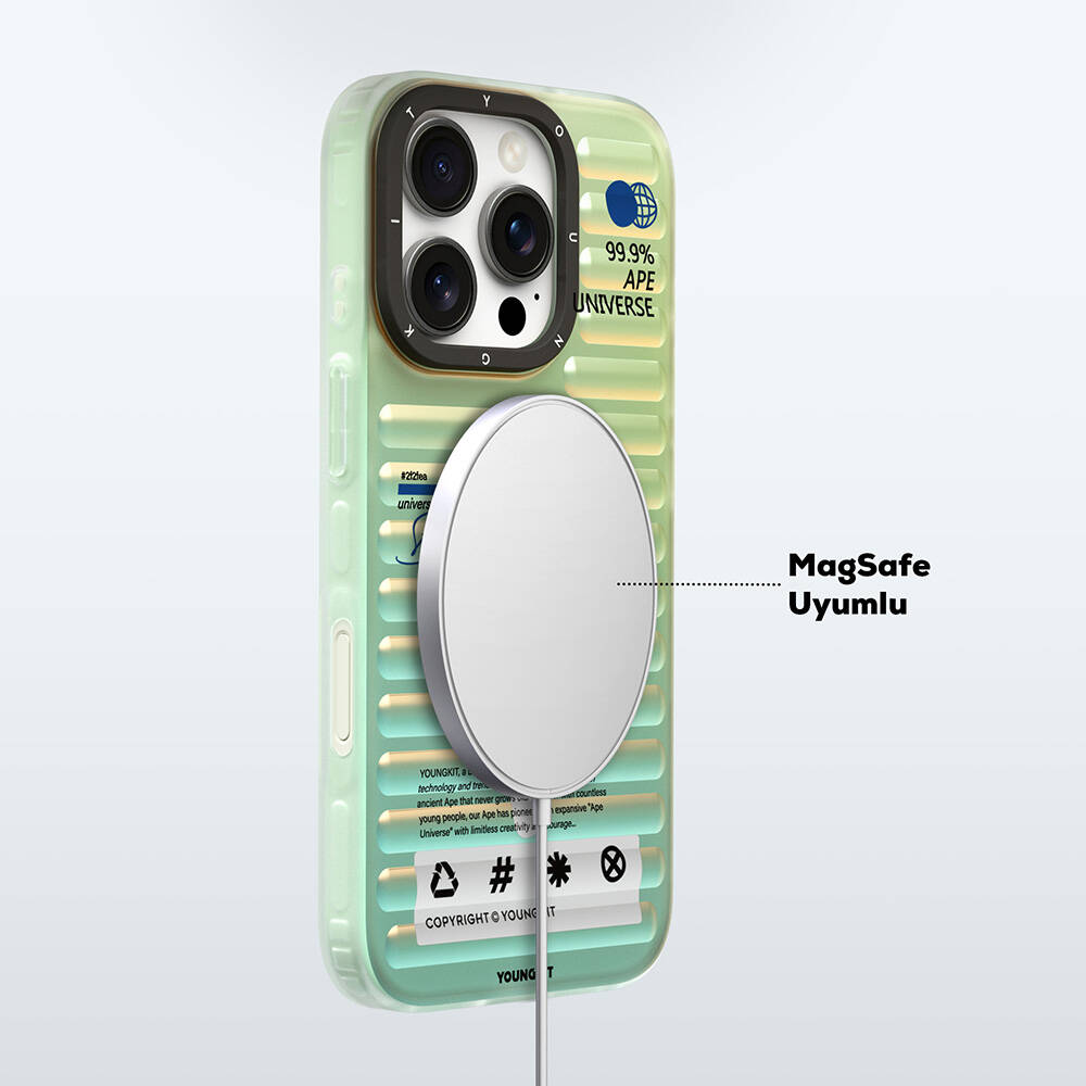 Apple iPhone 16 Pro M-safe Şarj Özellikli Youngkit Chameleon Serisi Kapak - Görsel 8