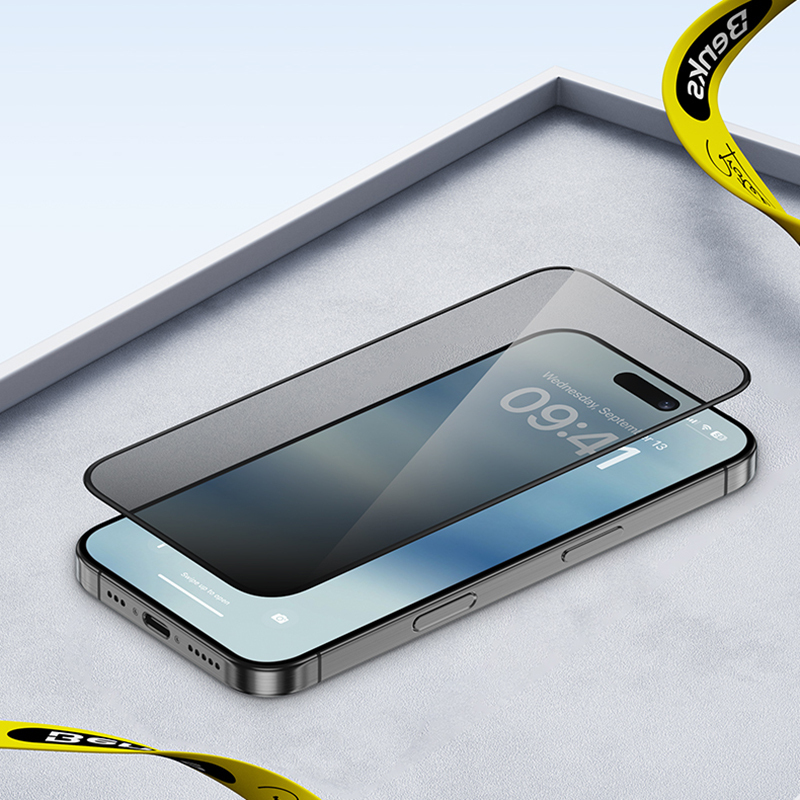 Apple iPhone 16 Pro Max Benks Ultra İnce Kenarlı Privacy Hayalet Ekran Koruyucu + Kolay Uygulama Aparatlı - Görsel 12