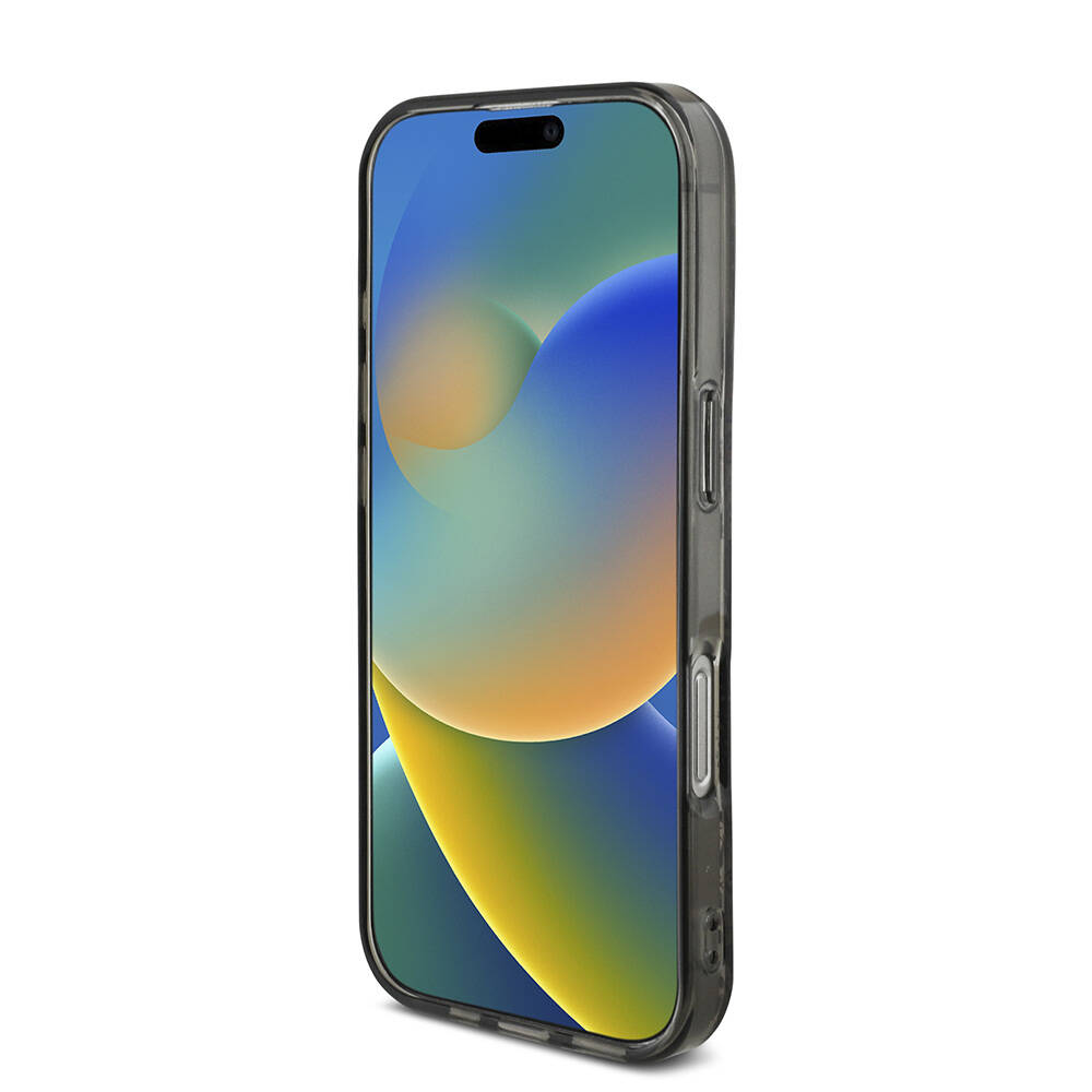 Apple iPhone 16 Pro Max Kılıf Guess Orjinal Lisanslı M-safe Şarj Özellikli IML Baskılı Çiçek İnci Bileklikli Kapak