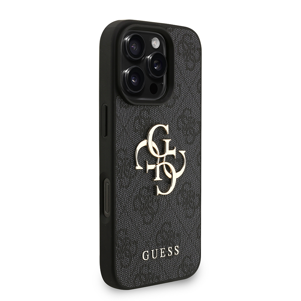 Apple iPhone 16 Pro Max Kılıf Guess Orjinal Lisanslı PU Deri Bilek Askı İpli Metal Büyük 4G ve Yazı Logolu Kapak - Görsel 4