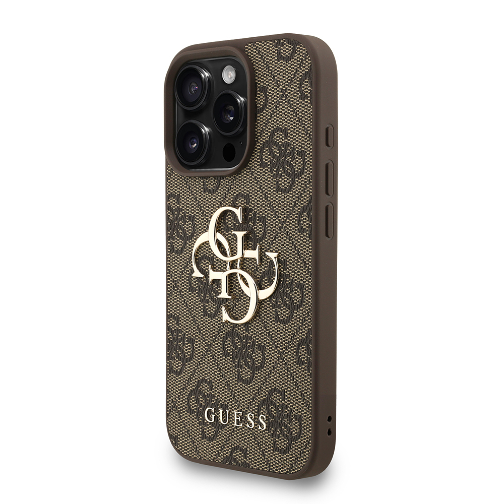 Apple iPhone 16 Pro Max Kılıf Guess Orjinal Lisanslı PU Deri Bilek Askı İpli Metal Büyük 4G ve Yazı Logolu Kapak - Görsel 17