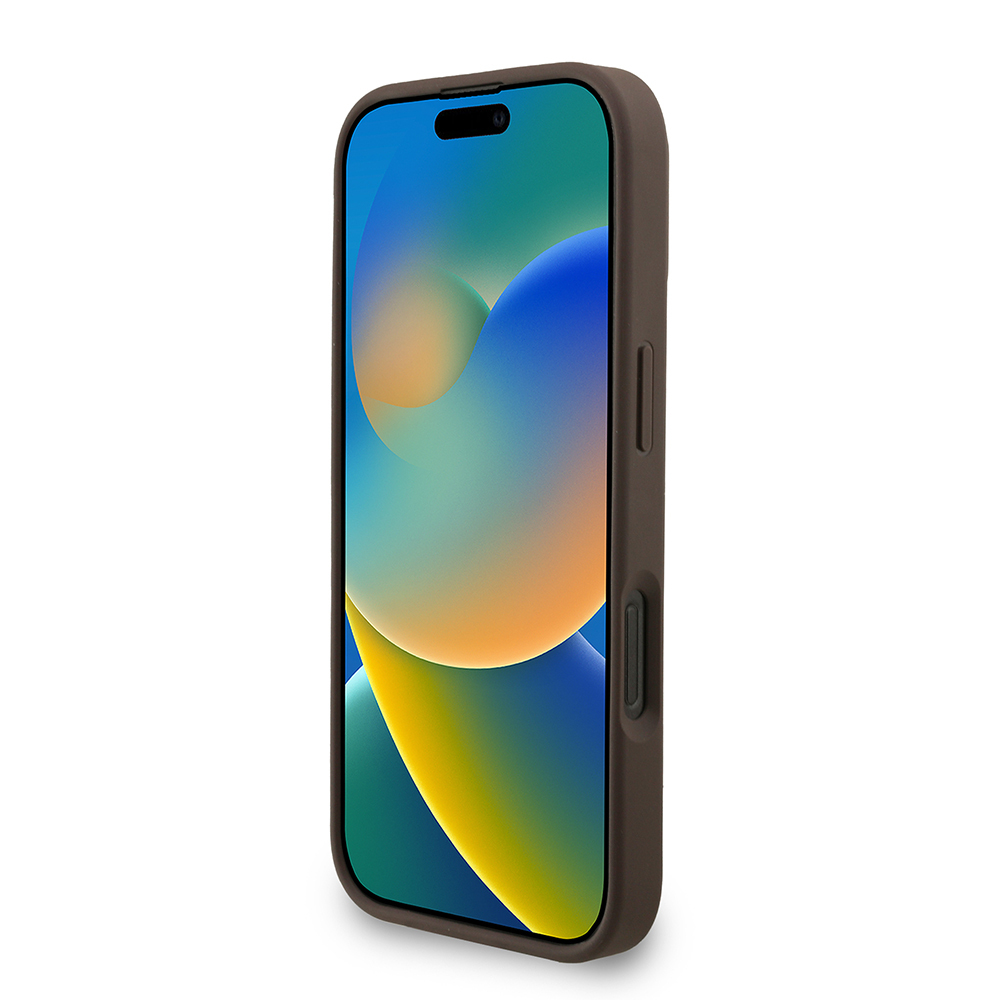 Apple iPhone 16 Pro Max Kılıf Guess Orjinal Lisanslı PU Deri Bilek Askı İpli Metal Büyük 4G ve Yazı Logolu Kapak - Görsel 19