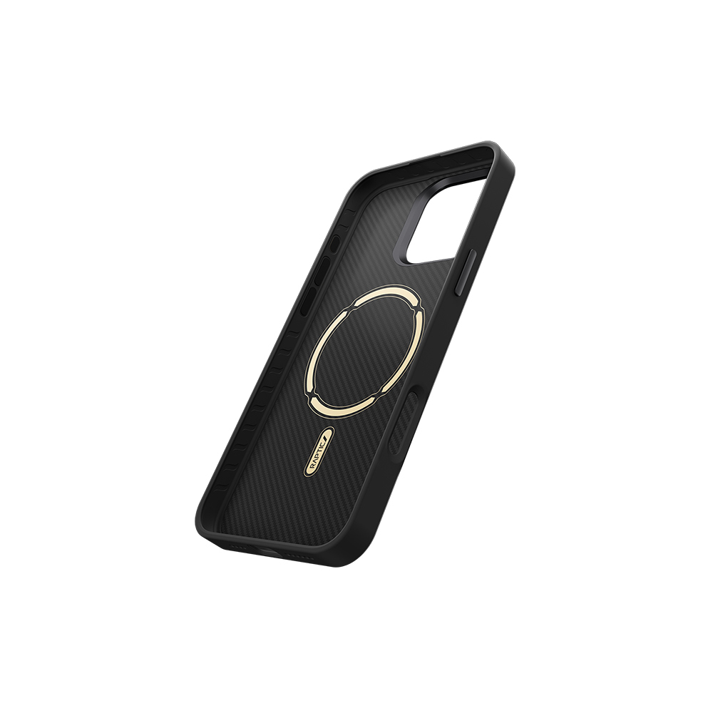 Apple iPhone 16 Pro Max Kılıf M-safe Şarj Özellikli 600D Metal Kamera Çerçeveli Raptic Aramid Fiber Serisi Kapak - Görsel 5