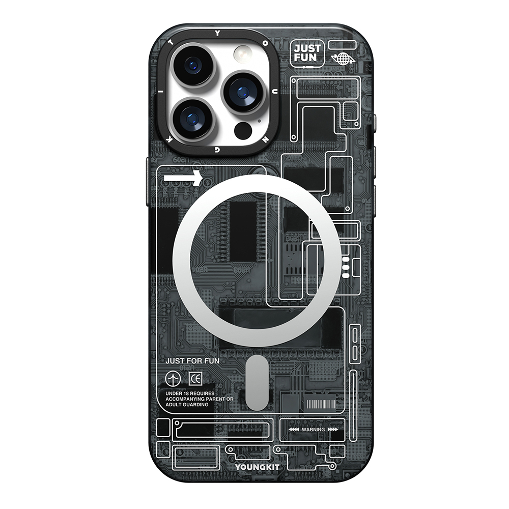 Apple iPhone 16 Pro Max Kılıf M-safe Şarj Özellikli Kamera Denetim Butonlu Youngkit Technology Serisi Kapak
