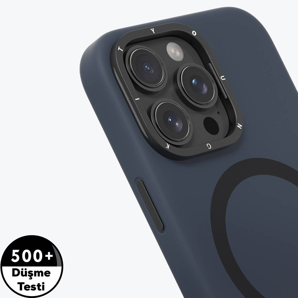 Apple iPhone 16 Pro Max Kılıf M-safe Şarj Özellikli Kamera Standlı Youngkit Bitty Cream Kapak