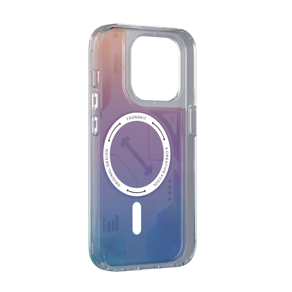 Apple iPhone 16 Pro Max Kılıf M-safe Şarj Özellikli Parlak Kumlu Sıvılı Tasarımlı Galaxy Fantasy Serisi Kapak - Görsel 9