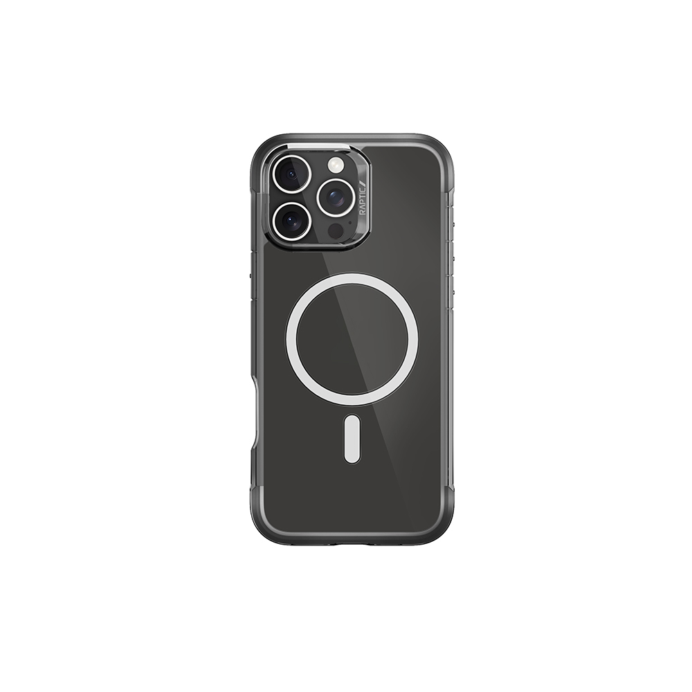 Apple iPhone 16 Pro Max Kılıf M-safe Şarj Özellikli Raptic Air Serisi Airbag Tasarımlı Metal Köşelikli Şeffaf Kapak