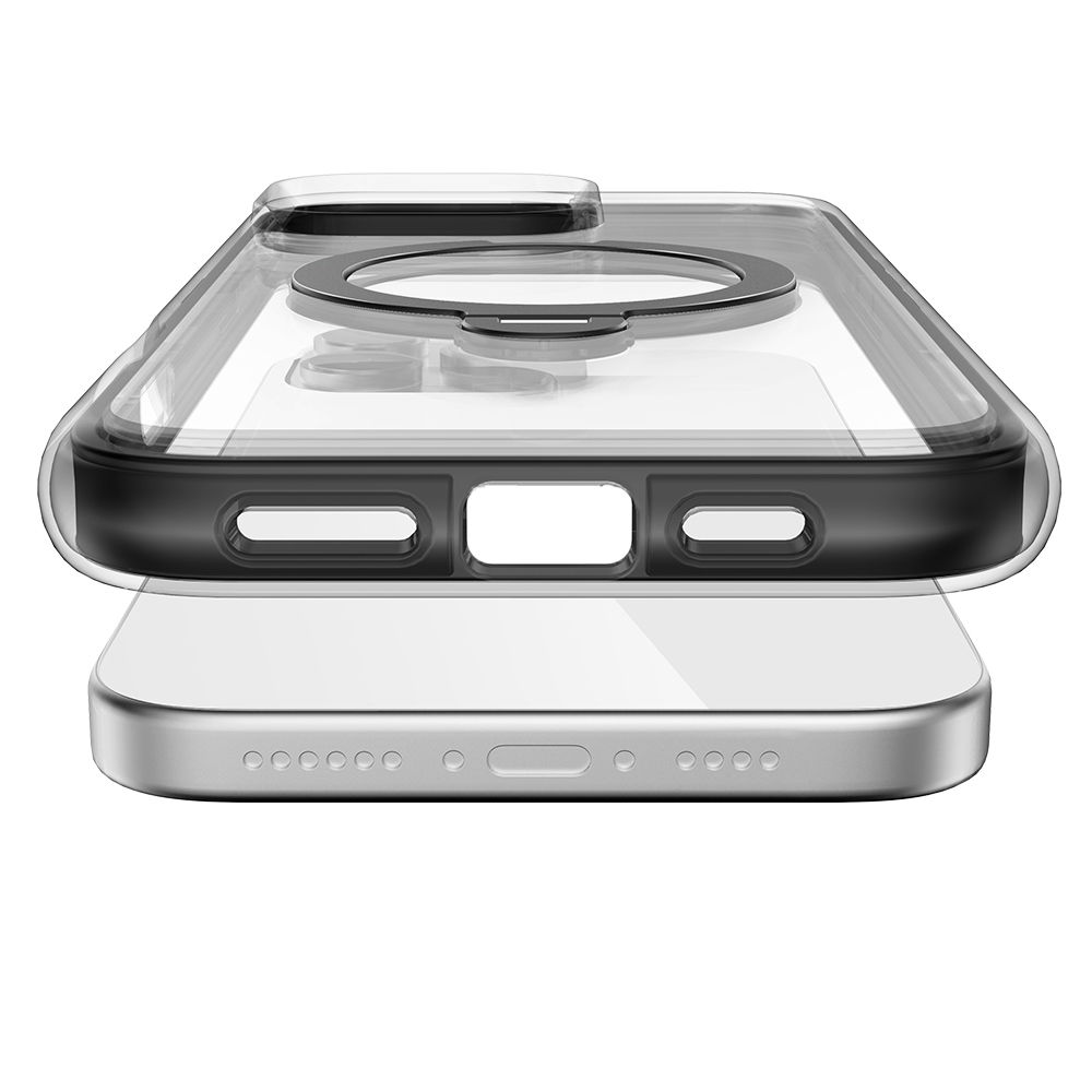 Apple iPhone 16 Pro Max Kılıf M-safe Şarj Özellikli Raptic AirJoy Serisi 360 Derece Dönebilen Standlı Kapak - Görsel 6