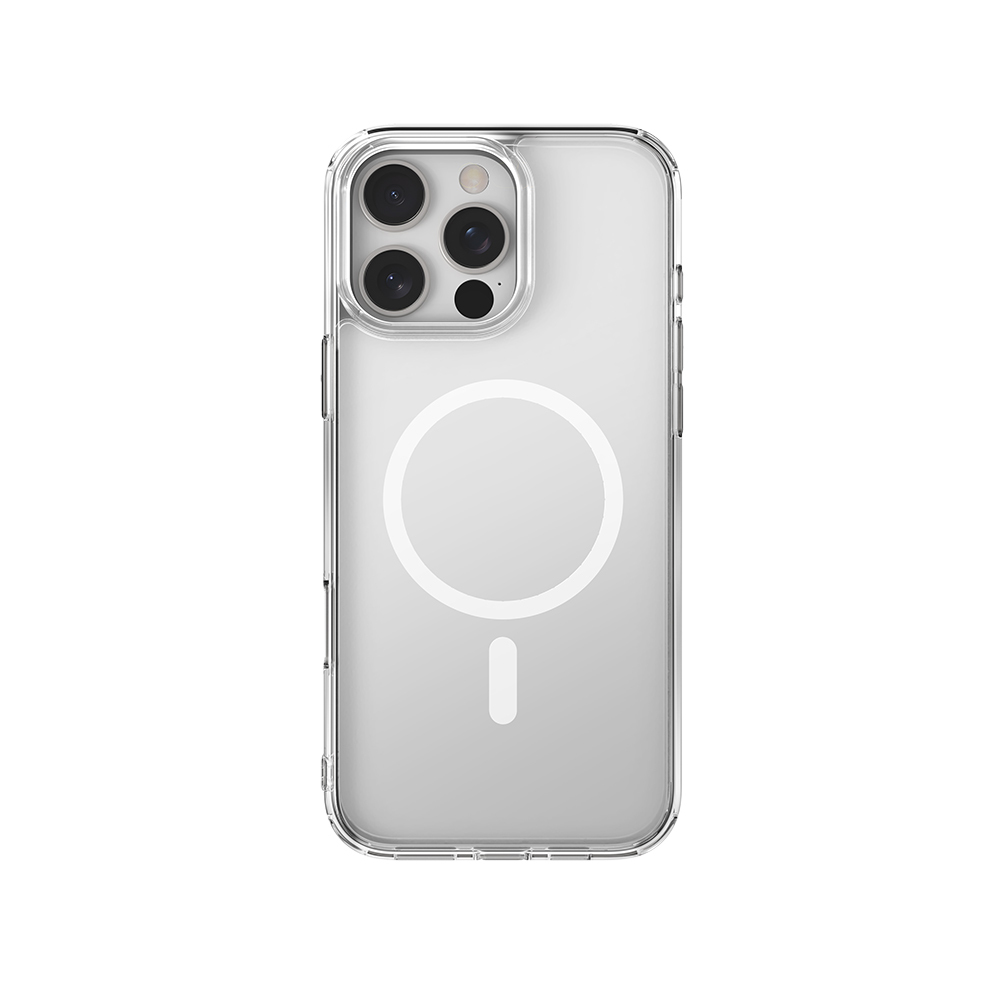 Apple iPhone 16 Pro Max Kılıf M-safe Şarj Özellikli Raptic Crystal M-safe Serisi Şeffaf Kapak