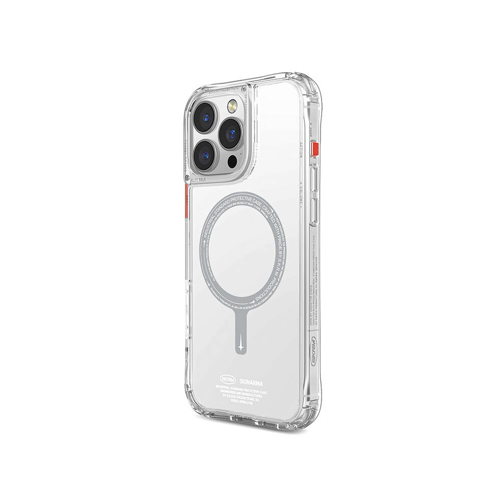 Apple iPhone 16 Pro Max Kılıf M-safe Şarj Özellikli Şeffaf Airbag Tasarımlı Skinarma Saido Kapak