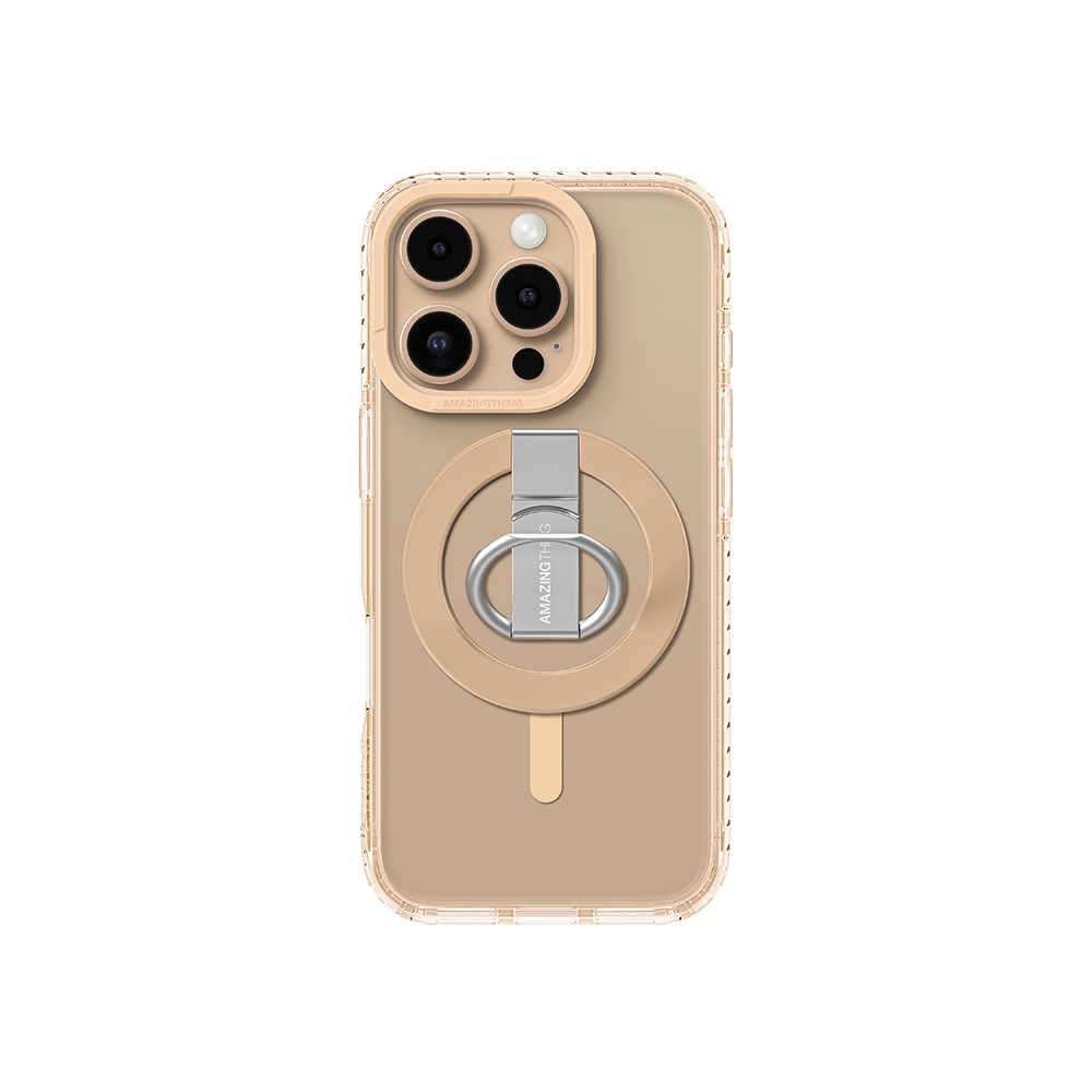Apple iPhone 16 Pro Max Kılıf M-safe Şarj Özellikli Yüzük Standlı Amazingthing Titan Pro Serisi Kapak