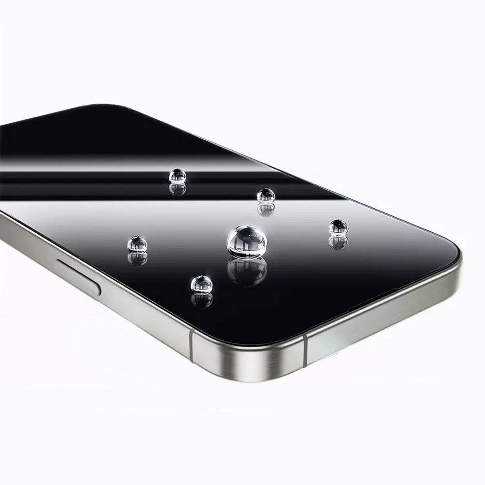 Apple iPhone 16 Wiwu GT-008 Polimer Oleofobik Kaplama Şeffaf Pürüzsüz Temperli Cam Ekran Koruyucu 10'lu Paket - Görsel 2