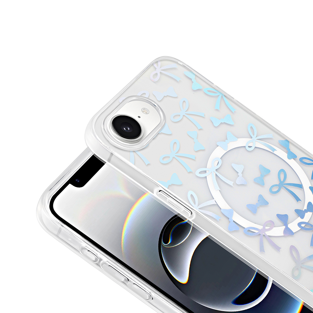 Apple iPhone 16E Kılıf M-Safe Şarj Özellikli Şeffaf Zore Folk Sert Kapak - Görsel 11