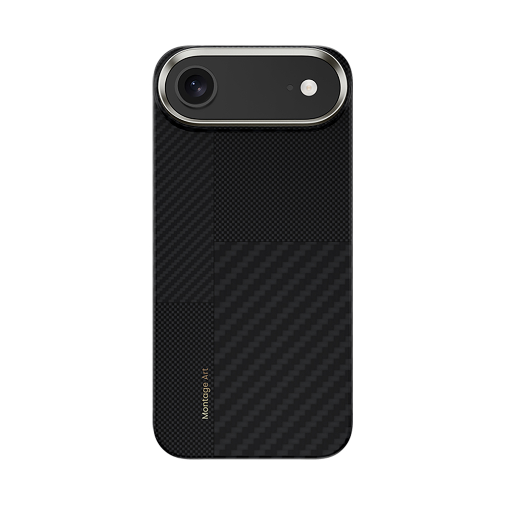 Apple iPhone 17 Air Kılıf M-safe Şarj Özellikli Karbon Fiber Benks Montage ArmorAir Kevlar Kapak
