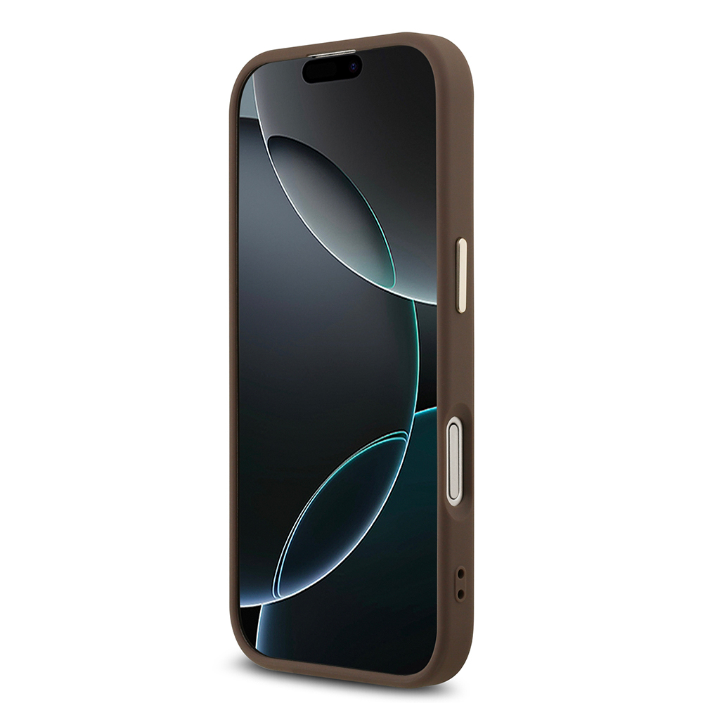 Apple iPhone 17 Kılıf Guess Orjinal Lisanslı Gold Metal Kamera Çerçeveli 4G Desenli Metal Büyük 4G ve Yazı Logolu Kapak - Görsel 5